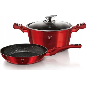Sada nádobí Sada hrnců Berlinger Haus Burgundy Metallic Line keramická 3 el.