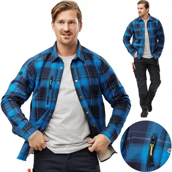 Pracovní košile CIEPŁA flanelová pánská rozepínací ZATEPLENÁ Snickers 8522 XS