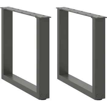 Stolová podnož OMAXI Nohy konferenčního stolku ve tvaru U 2 ks antracitové 50 x (42-43) cm ocelové 310972