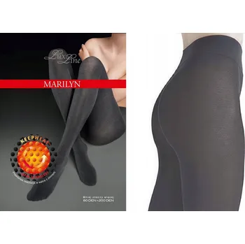 Dámské punčochy Hladké Punčocháče Marilyn Keep Heat 80 DEN šedé Melange, velikost 3/4