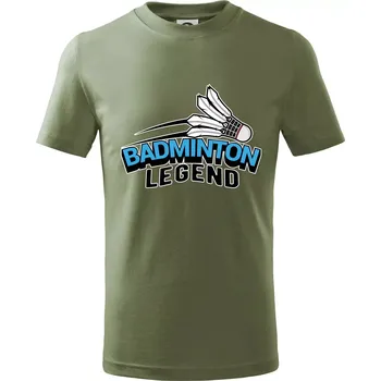 Chlapecké oblečení Badminton legend - Tričko dětské bavlněné - 122 cm/6 let ( Khaki )