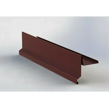 Závětrná lišta klasik s okapnicí r.š.250mm Al Hliník 0.7mm STORM RAL 8017 hnědá čoko dl.2m ( povrch.úprava STORM)