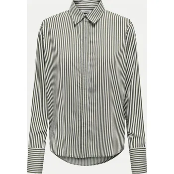 Dámská košile Dámská košile Only bílá zelená lněná s dlouhým rukávem velikost S