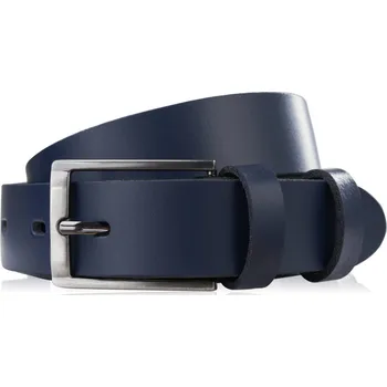 Opasek Pásek pánský k džínám 110 cm kožený tmavě modrý s přezkou Paolo Peruzzi