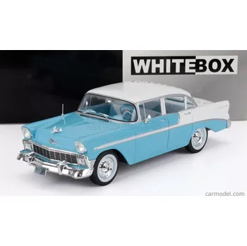 autíčko WHITEBOX CHEVROLET BEL AIR 4-DOOR HARD TOP 1956 BLUE/ WHITE 124248
