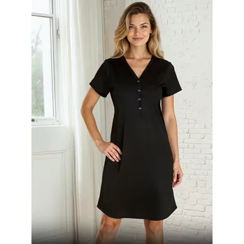 Těhotenské noční prádlo Noční košile ke kojení Mirella Black