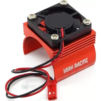 RC model Yeah Racing Aktivní hliníkový chladič motoru 540 s ventilátorkem Červený