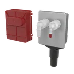 Alca Sifon podomítkový pro pračku a sušičku, DN 50/40, nerez APS6