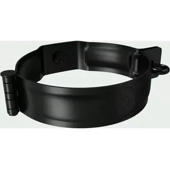 Střecha Objímka svodu ⌀100mm pozinkovaná FeZn lakovaná RAL 9005 černá - šroubovací M10