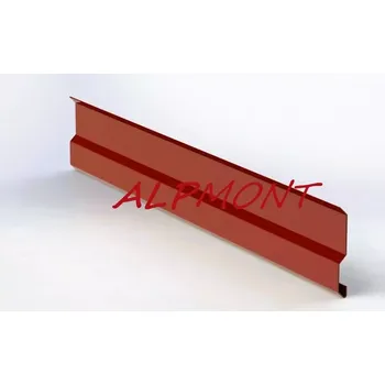 Střecha Krycí lišta r.š.100mm Al Hliník lakovaný RAL 3011 červenohnědá dl.2m