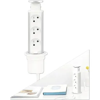 Elektrická zásuvka Výsuvný sloupek zásuvek 4740098 3x230V bílý