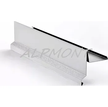 Střecha Závětrná lišta klasik r.š.333mm s okapnicí Al Hliník lakovaný RAL 9007 stříbrná tmavá dl.2m