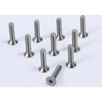 RC náhradní díl Yeah Racing Titanový šroub inbus zápustná hlava M3x28mm (10)