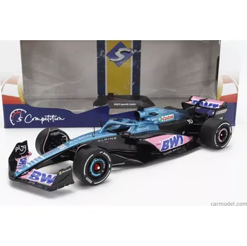 autíčko Solido Renault F1 A523 Team Bwt Alpine Press Launch Livery N 10 Pierre Gasly - N 31 Esteban Ocon 2023 1:18 Modrá Černá Růžová