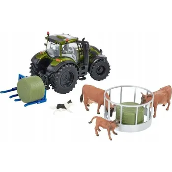 autíčko Hračka traktor Valtra T254 s drapákem na balíky a zvířátky
