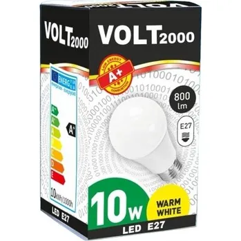 Žárovka VOLT ŻARÓWKA 10W A+ LED PATICE E27 800LM TEPLÁ BÍLÁ