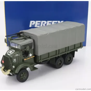 autíčko Perfex GMC 353 Afkwx Truck Bache Military Telonato 3-assi (the Red Bull) 1944 1:43 Vojenská Zelená
