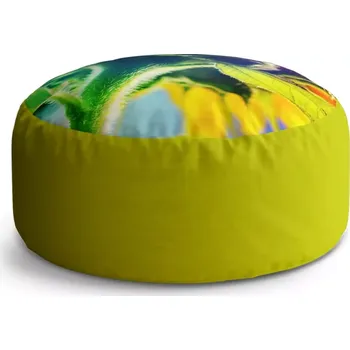 Taburet Sablio Taburet Circle Duhová květina: 38x48 cm