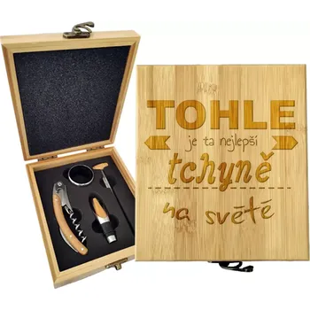 Víno Sablio Dárková sada na víno Tohle je ta nejlepší tchyně na světě: 147×168×49 mm