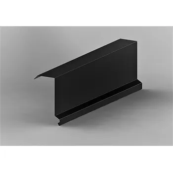 Střecha Závětrná lišta vrchní s okapnicí r.š.250mm Al Hliník 0.6mm Lakovaný RAL 9005 černá dl.2m