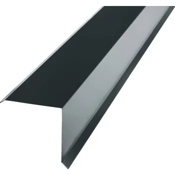 Střecha Závětrná lišta horní r.š.200mm s odkapem pozinkovaná FeZn RAL 7024 šedá grafit dl.2m