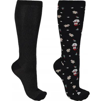 Dámské ponožky Jezdecké Ponožky QHP Vánoční, s motivem sněhuláků, 2 páry, velikost 35-38