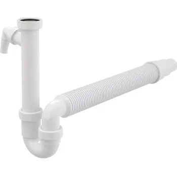 Sifon Plastový sifon k umyvadlu veporit 1 1/2" bílá VP83-DN50/40