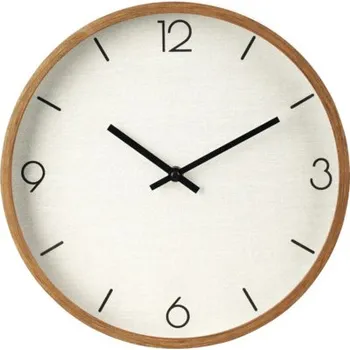 Hodiny Nástěnné hodiny s optikou dřeva hnědé Ø30 cm