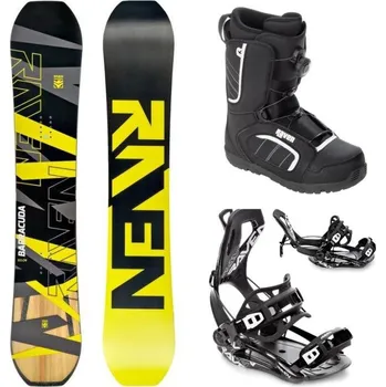 Snowboard Raven Barracuda Carbon Lime snowboard + Raven Fastec FT360 black vázání + Raven Target ATOP obuv 147 cm + S (EU 35-40) + DÁREK + Doprava ZDARMA