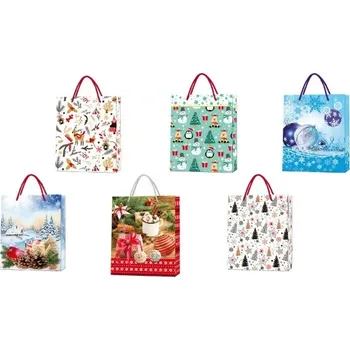 Dárková taška Dárková taška M Vánoce - mix 220 x 180 x 90 mm (T M va)