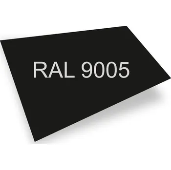 Stavební materiál Barevný pozinkovaný plech 0,5x1250x2000mm RAL 9005 černá