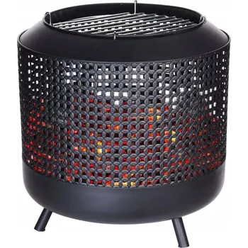 ProGarden Ohniště s roštem na grilování, 50x51 cm, černé