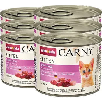 Krmivo pro kočku Animonda KOT Carny Kitten Baby Paštika pro velmi mladá koťata 6x200g
