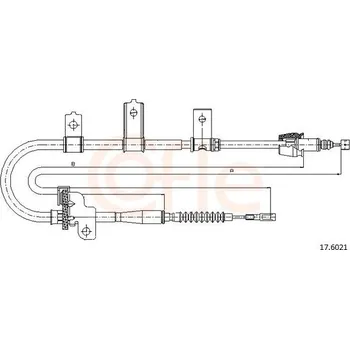 Autodíl Tažné lanko, parkovací brzda COFLE CFE17.6021