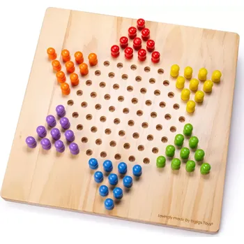 Hračka Bigjigs Toys Dřevěná halma Poškozený obal