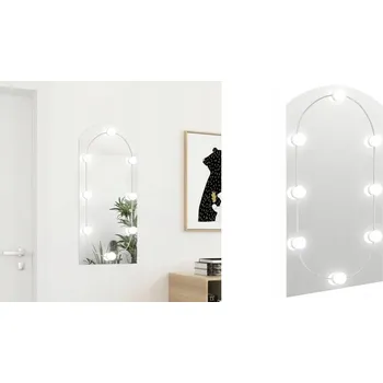 Zrcadlo Zrcadlo s LED lampami, 90 x 45 cm, skleněné, s obloukem