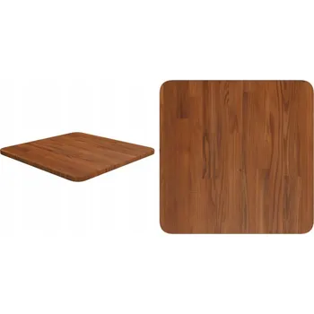 Konferenční stolek 40x40x1 cm, Čtvercová deska stolu, dubová, tmavě hnědá, 5 cm
