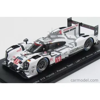 autíčko Spark-model Porsche 919 Hybrid 2.0l Turbo V4 Team Porsche N 19 Winner 24h Le Mans 2015 Earl Bamber - Nick Tandy - Nico Hulkenberg 1:43 Bílá