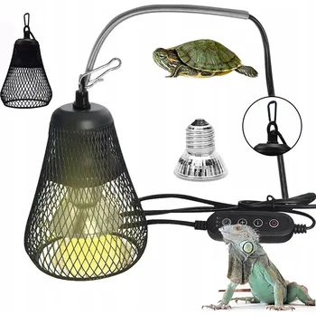 Teraristika ŽELVA VÝHŘEVNÁ LAMPA 50W S ŽÁROVKOU UVA UVB a Klec