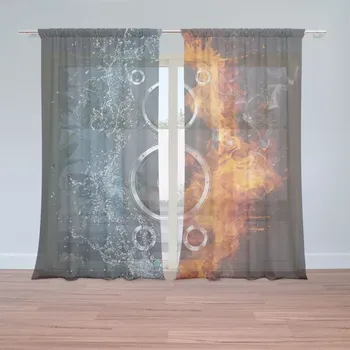 Záclona Sablio Záclony Ohnivý reproduktor: 2ks 150x250cm