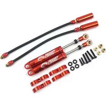 RC náhradní díl Yeah Racing Piggyback Hliníkové olejové tlumiče Desert Lizard, červené 110mm ( 2 ks )