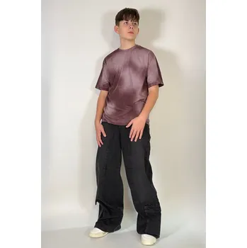 Chlapecké džíny Reporter Young | Chlapecké černé džíny CARGO s prostornými kapsami na nohavicích - Barva ČERNÁ, Velikost 170 253-0110B-16-100-1