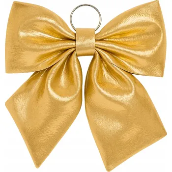 Vánoční dekorace Vánoční Mašle zlatá 34 cm 1512