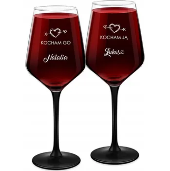 Sklenice Skleničky na bílé víno, skleničky na červené víno Murrano Rubín Černé Skleničky bezbarvé 370ml 2 ks