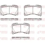 Sada brzdových destiček, kotoučová brzda REMSA 1955.02