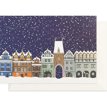 Party dekorace Karta Zasněžené náměstí