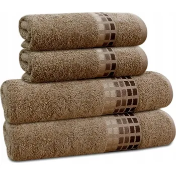 Ručník Turban na hlavu JAHU bavlna hnědý