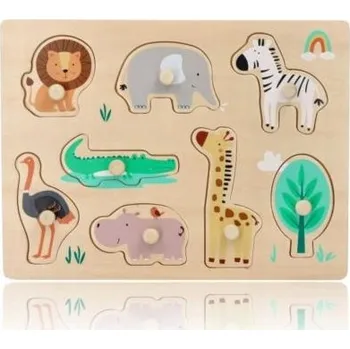 Dřevěná hračka Dřevěné puzzle Adam Toys Zvířátka s úchyty