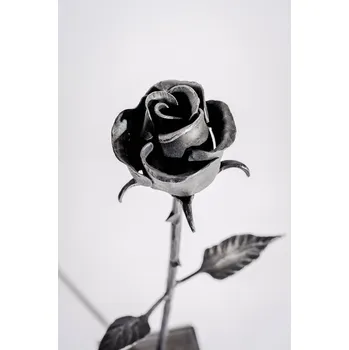 Zahradní dekorace Kovallo Kovaná květina "Růže" 45 cm Černá