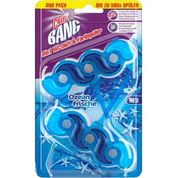 WC čistič Cillit BANG Tuhý WC blok 6v1 svěží oceán, 2 ks IDDRZEX11709